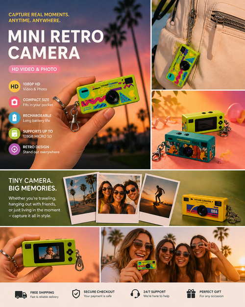 Kliksy™ Mini Retro Camera